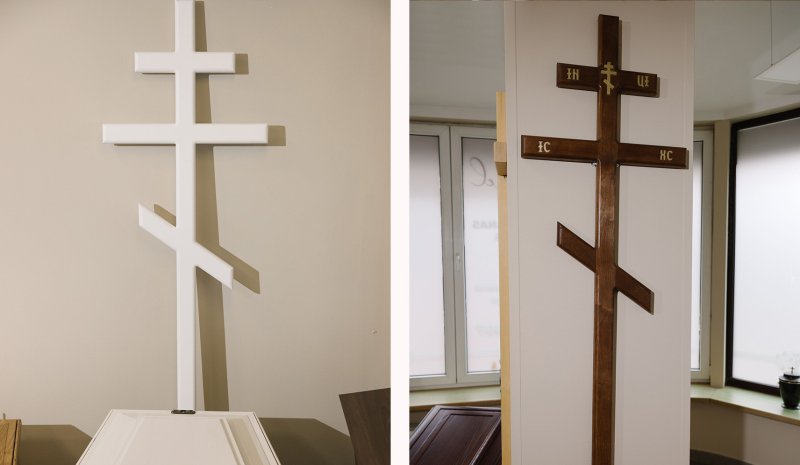 В наличии есть католические и православные кресты для захоронений и церемоний
